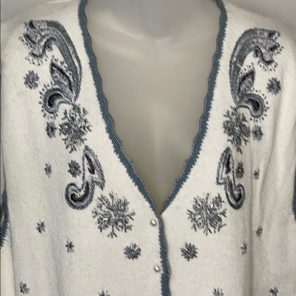 Winter snowflake sweater vest XL NWT - Picture 4 of 10